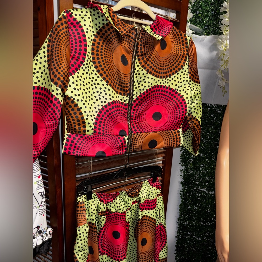 Vibrant Ankara Jacket and Skirt Set African Print size